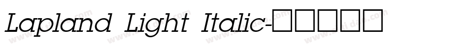 Lapland Light Italic字体转换